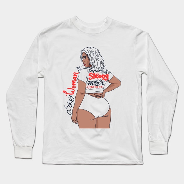 A Sexy Woman is... Long Sleeve T-Shirt by HarlinDesign